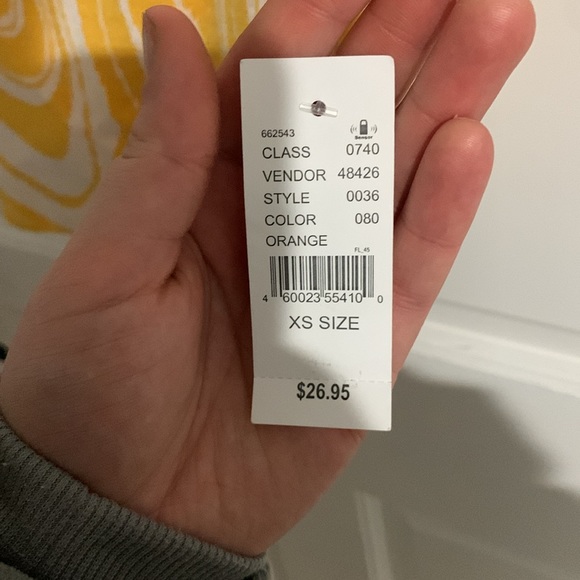 PacSun Basic Back Tie Tank Top marbled yellow white spaghetti strap size xs - Picture 7 of 9